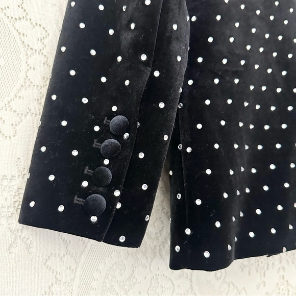 Self Portrait Velvet Diamante Jacket Black - Picture 9 of 15